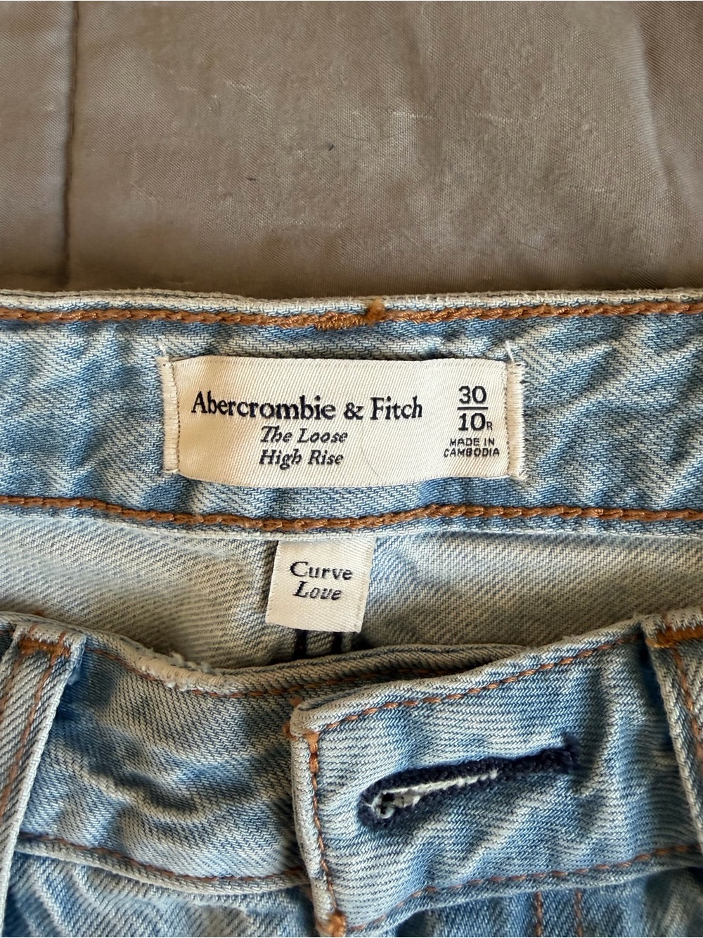 Abercrombie & Fitch Light Blue High-Rise Jeans - Picture 2 of 2